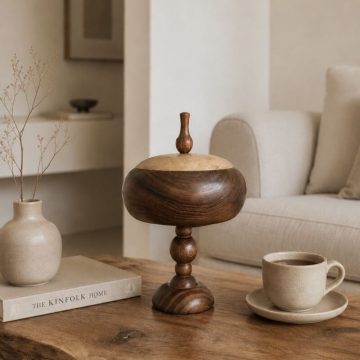 شکلاتخوری پایه دار چوبی 00789