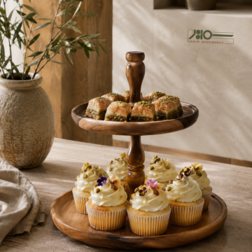 شیرینی خوری دوطبقه چوبی 00792